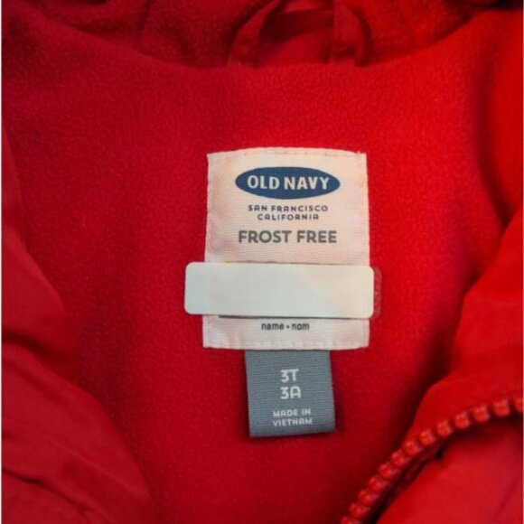 Old Navy toddler unisex Red jacket coat winter frost free size 3T kids - Picture 2 of 7